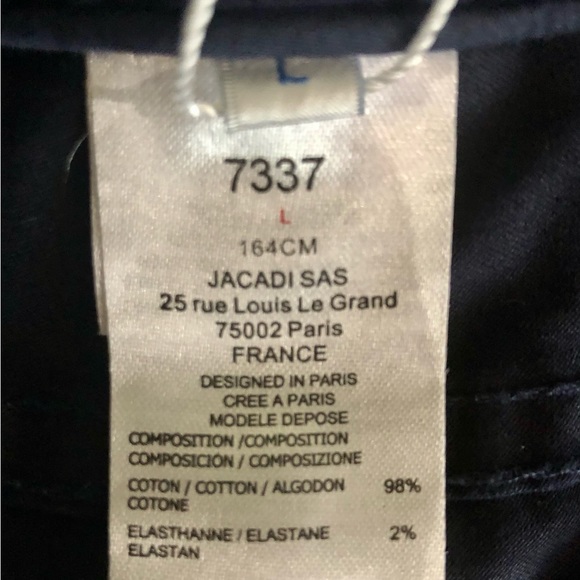 French Designer Jacadi Paris Jeans 5 Pocket , Crushed Nap Dark Navy - Picture 4 of 8